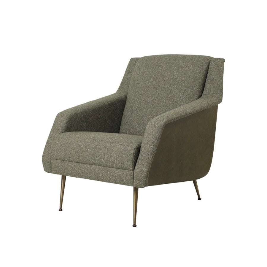 CDC Lounge Chair Around Boucle/Soft Leather Army - view 1