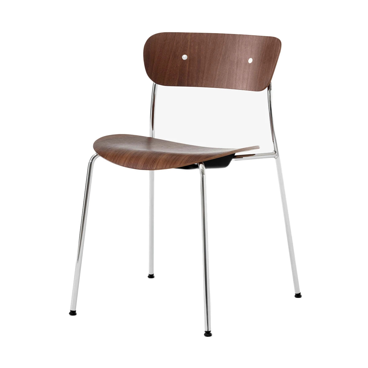 Pavilion Chair AV1 Walnut-Chrome - view 1