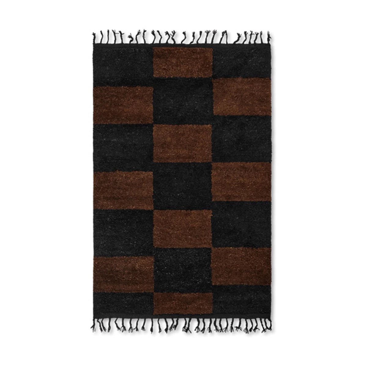 Mara Knotted Rug Large Black-Chocolate - view 1