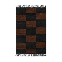 Mara Knotted Rug Large Black-Chocolate - view 1