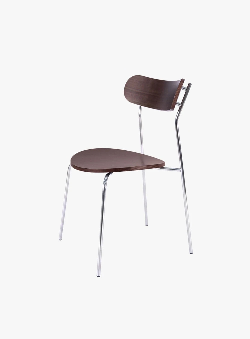 Prop Wood Chair Walnut/Stainless | PW000891 - view 1