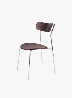 Prop Wood Chair Walnut/Stainless | PW000891 - view 1