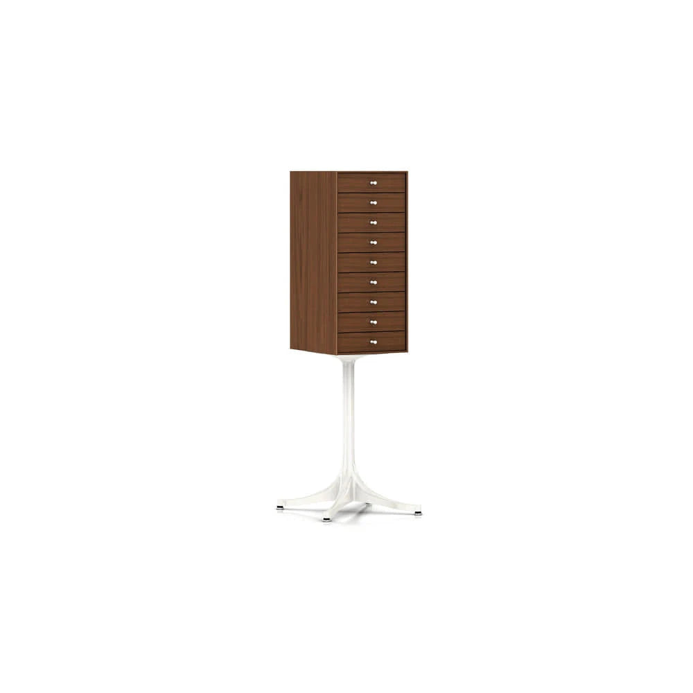 Nelson Miniature Chest 9 Drawer (Walnut/White) - view 1