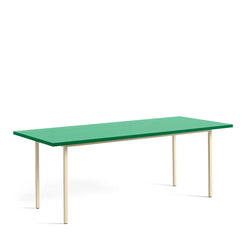 Two Colour Table 200 x 90 Green Mint-Ivory - view 1