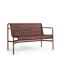 Palissade Cord Dining Bench Armrest Iron Red - view 1