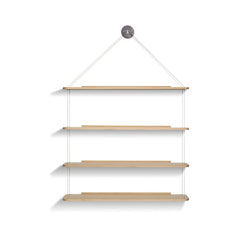 Libreria Pensile Shelf Lacquered Oak - view 1