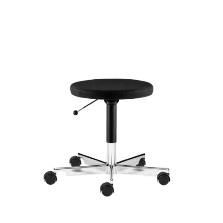 Kevi 2531 Fabric Tonus Black Mobile Stool - view 1