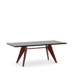 EM Table 200 x 90 Solid Dark Oak-Japanese Red - view 1
