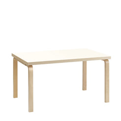 Table 82B 1350 x 850 White Laminate Birch Dining Table - view 1