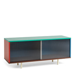 Colour Cabinet Floor-Glass Door Medium Multi - view 1