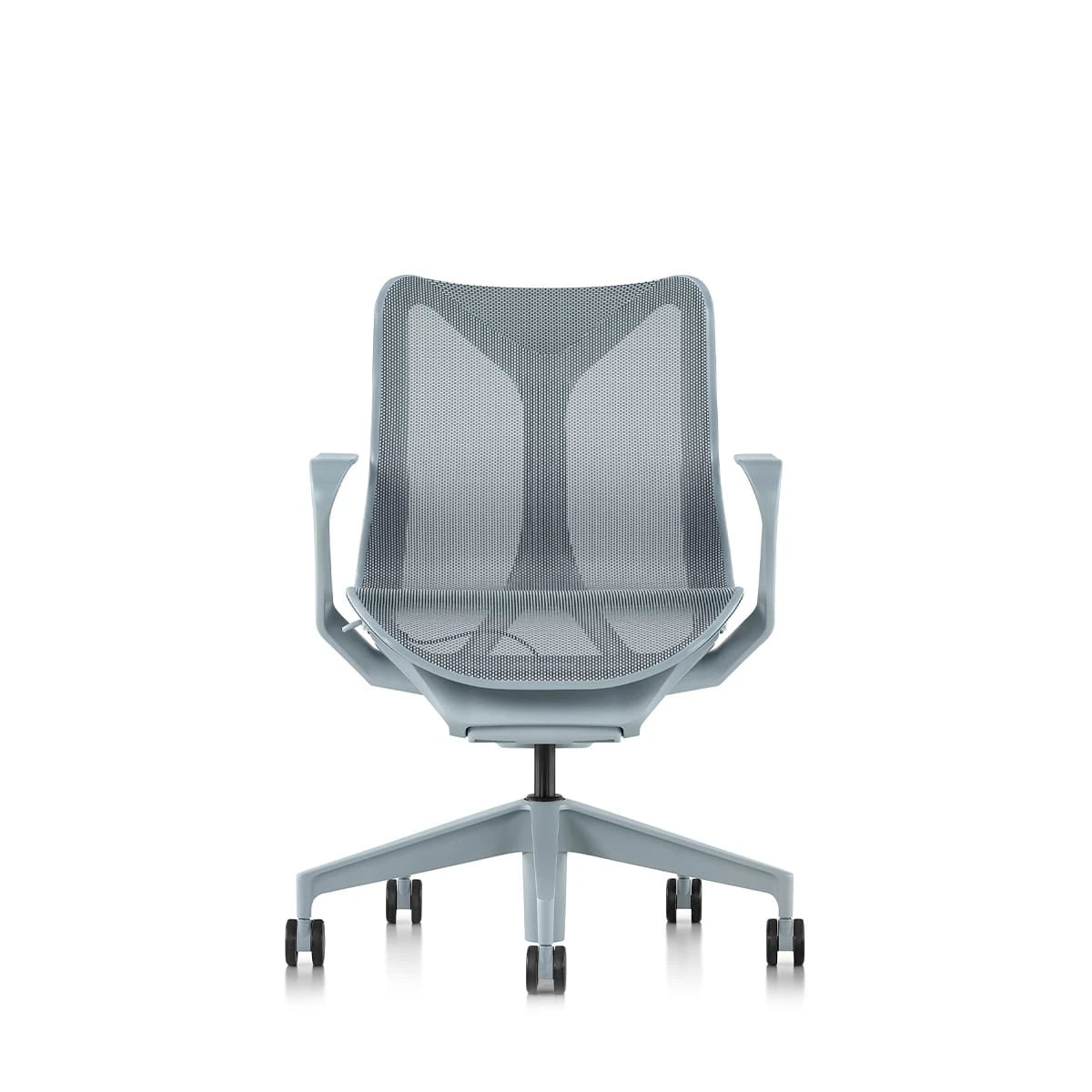 Cosm Work Chair Low Back - Fixed Arms (Glacier) - view 1