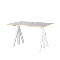 Works Height Adjustable Work Desk 2sizes White/Light Grey - view 1