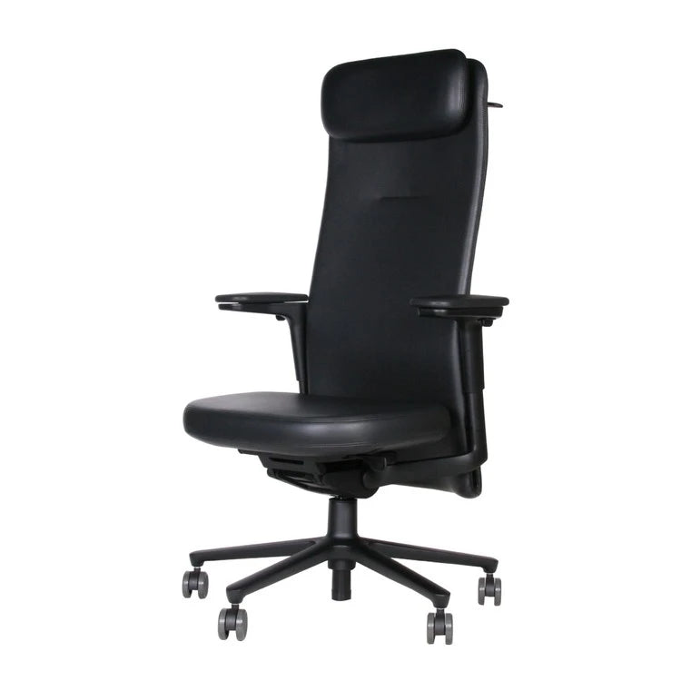 Pacific High Chair 3D Leather Black Base Basic Dark W.Henger Office Chair - view 1