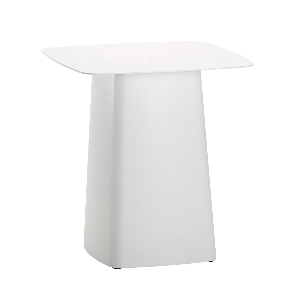 Metal Side Table Medium White - view 1