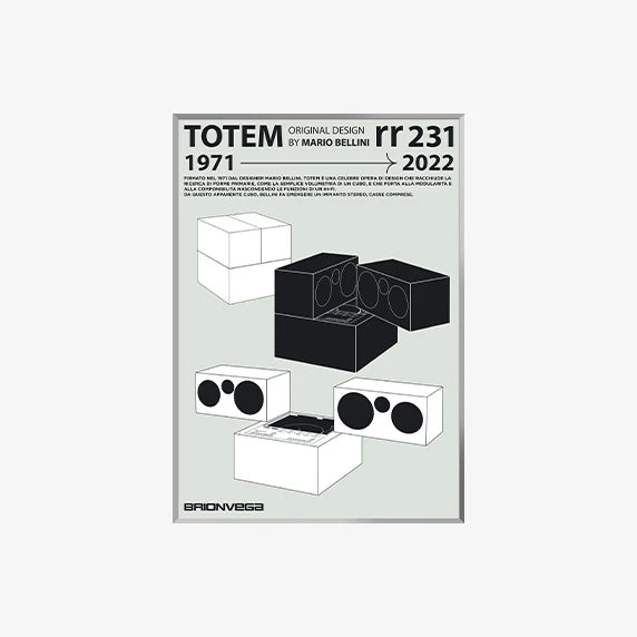 Totem rr 231 Poster White A1 - Silver Frame - view 1