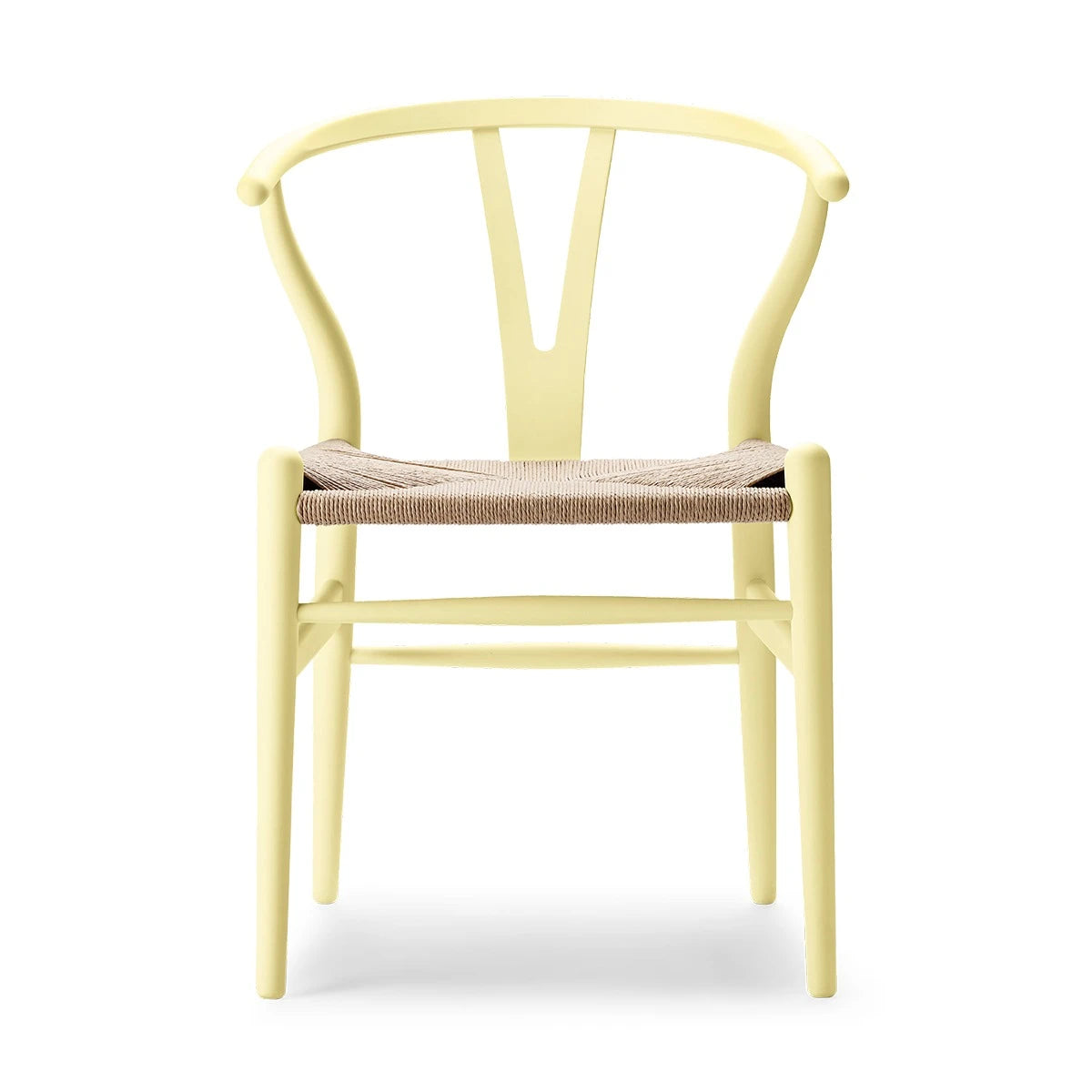CH24 Wishbone Chair Beech Soft Paint Hollyhock Natural Paper Cord - view 1