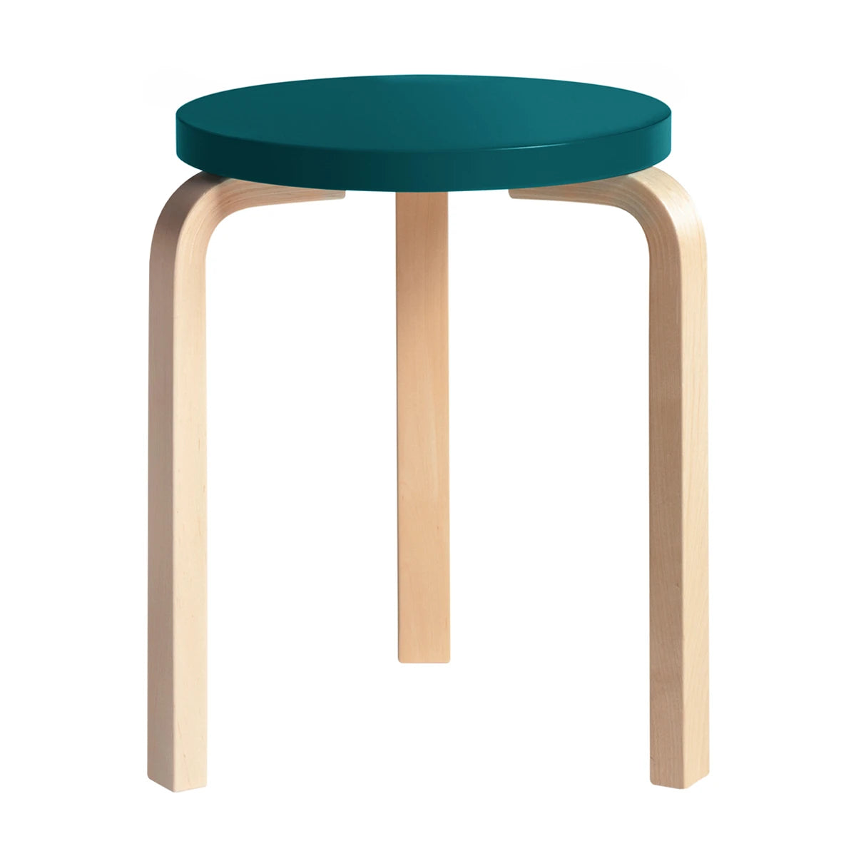 Stool 60 Birch-Petrol - view 1
