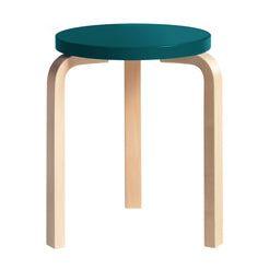 Stool 60 Birch-Petrol - view 1