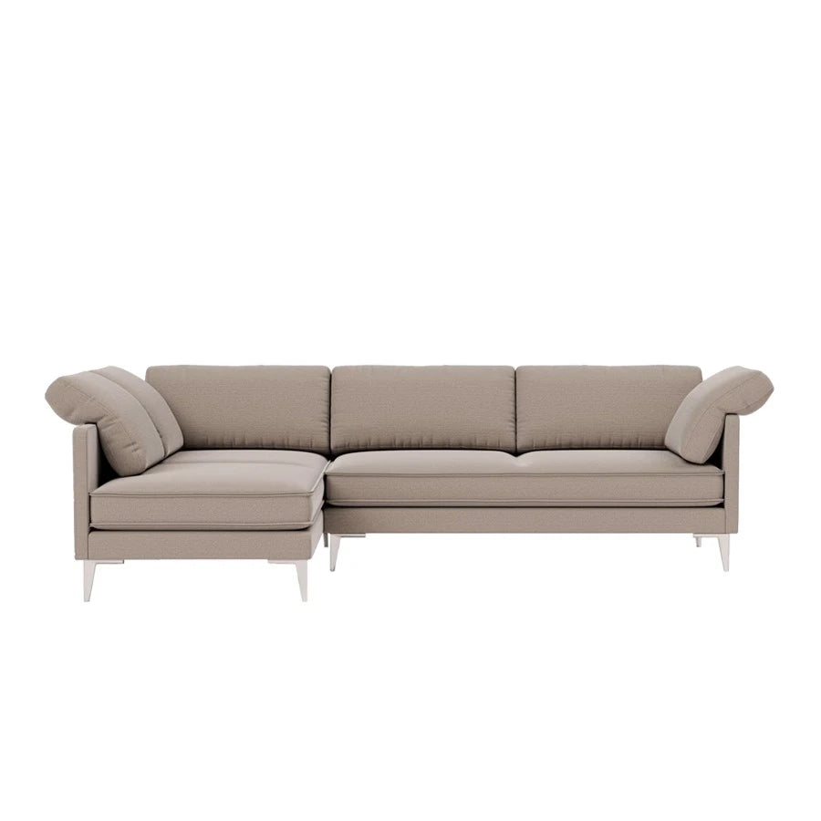 EJ295 Chaise Sofa 76-Left 3Seater Chrome/Sunniva717 - view 1