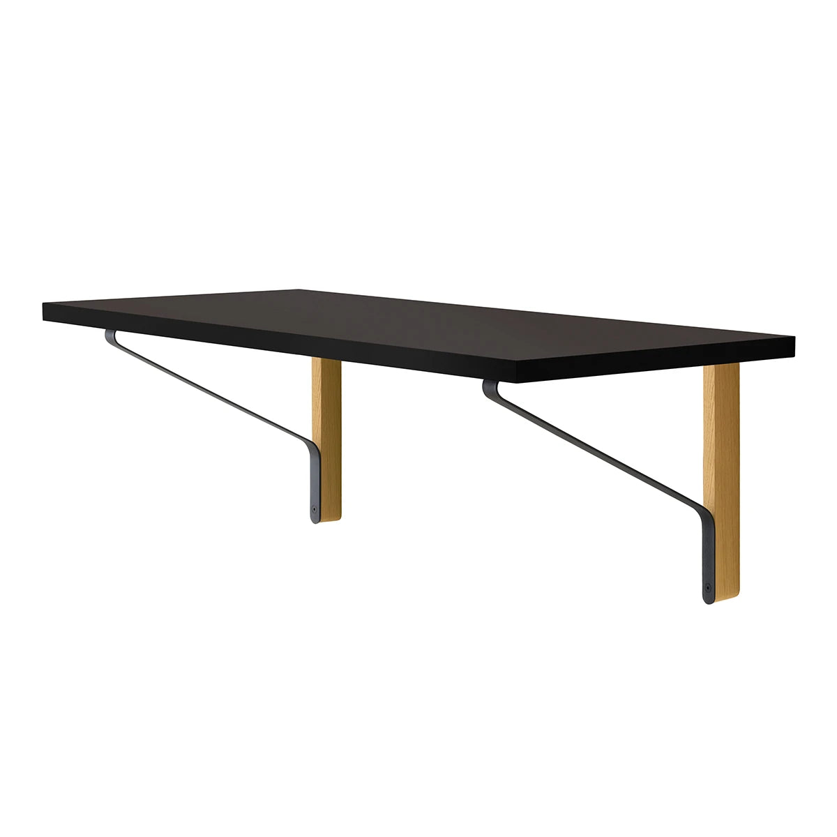 REB006 Kaari Wall Console Black Linoleum-Edge Oak - view 1