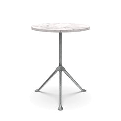 officina low table Ø42 white marble-galvanised frame - view 1