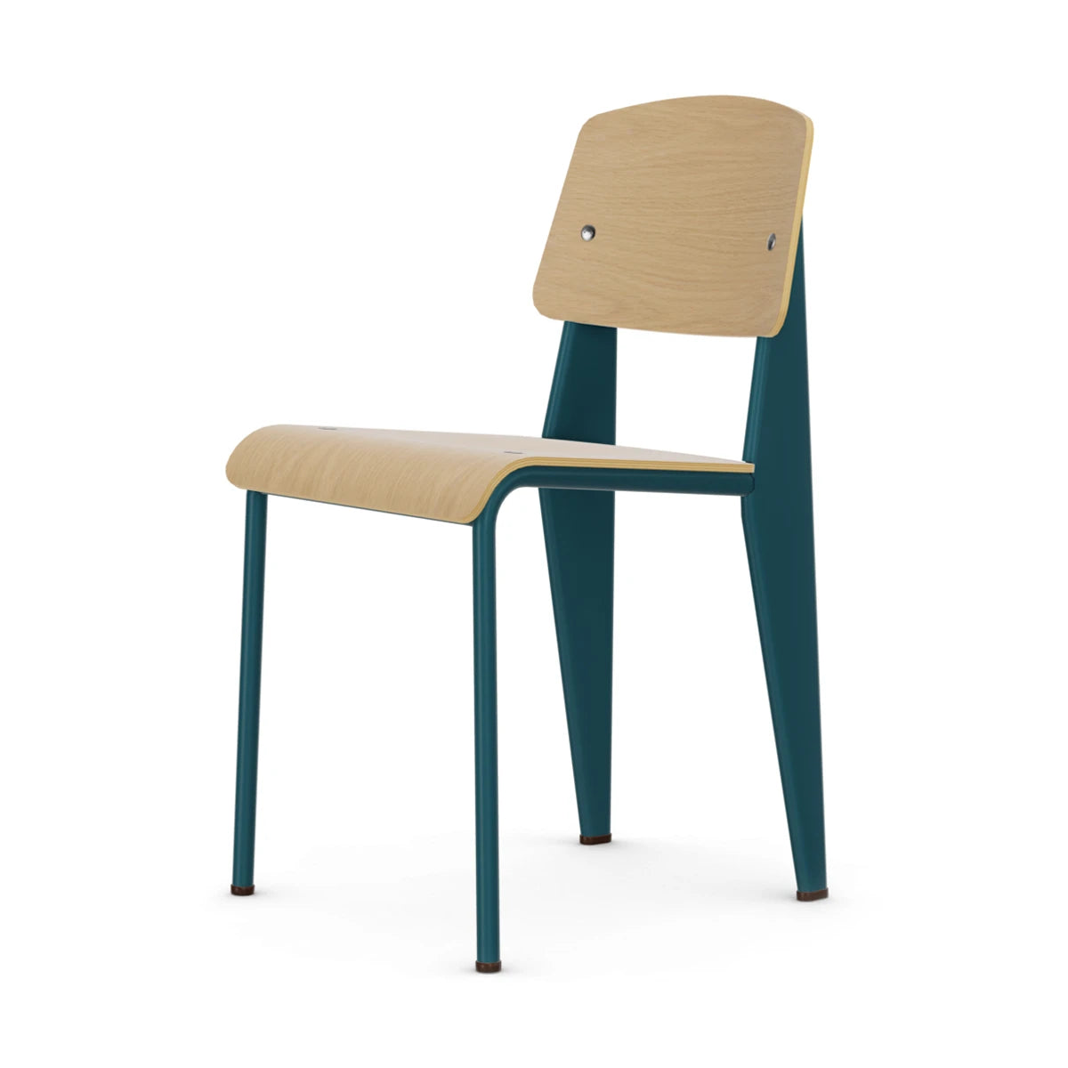 Standard Chair Natural Oak-Prouvé Bleu Dynastie - view 1