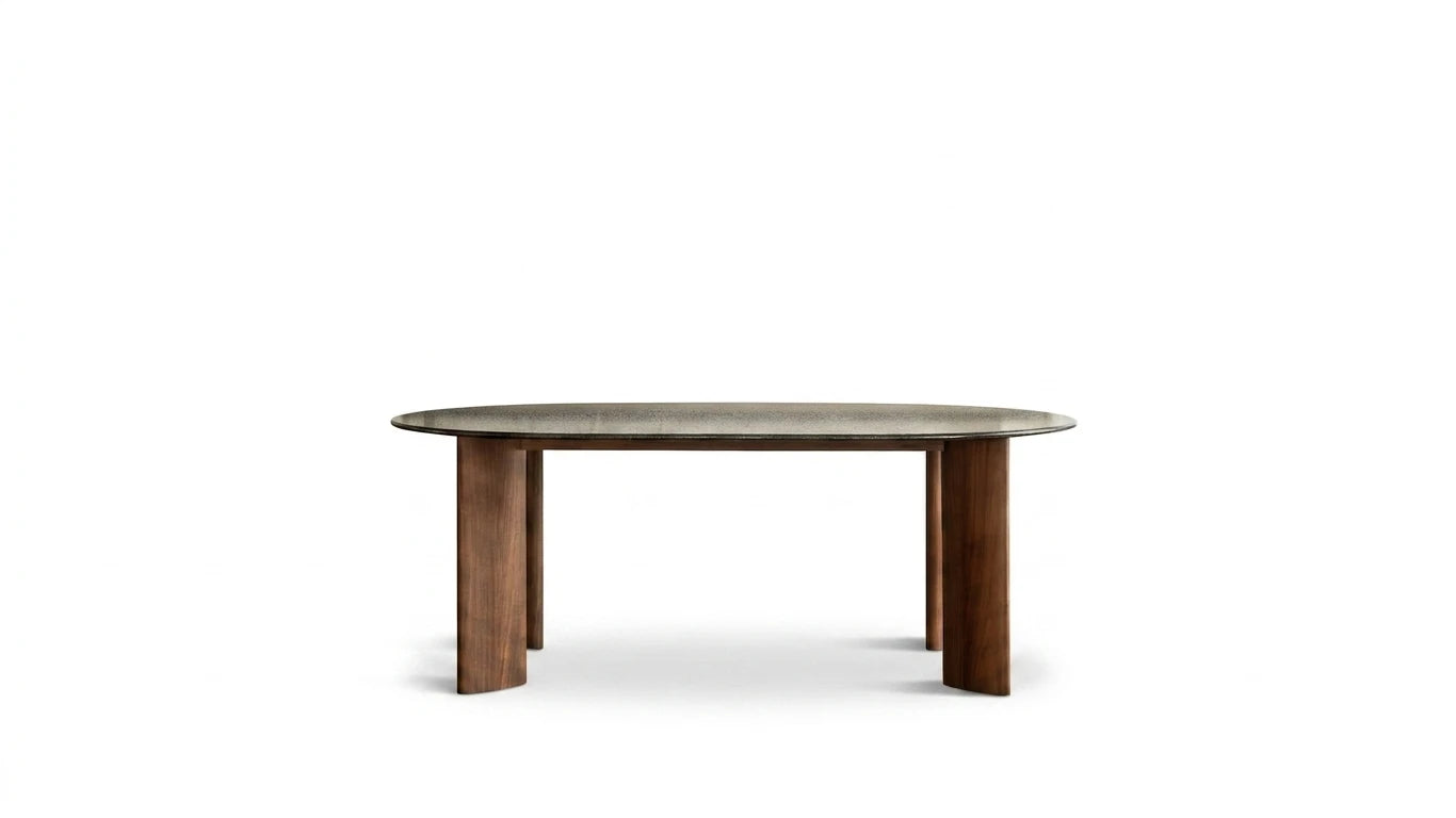 Oval Stone Dining Table - view 1