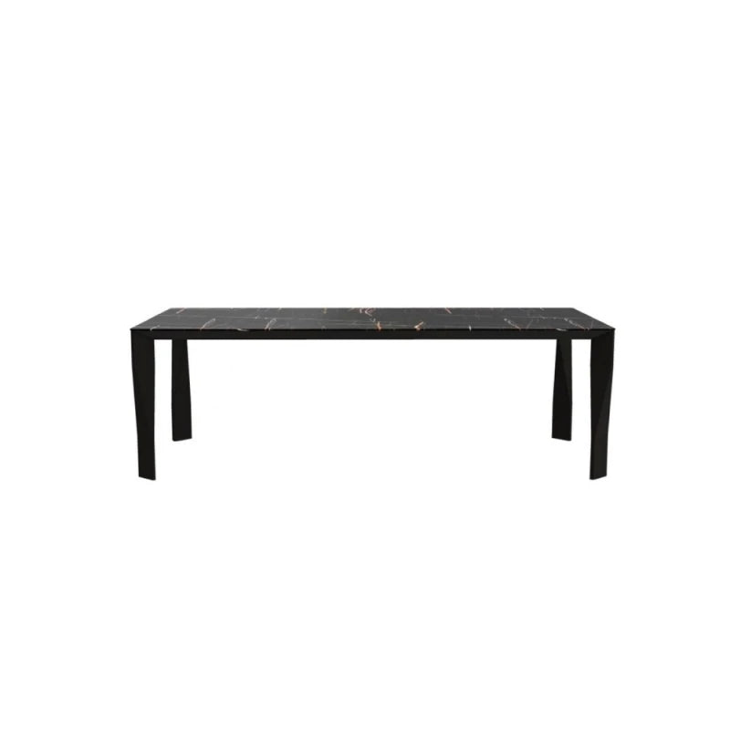 Diamond Table - 200 x 100 Sahara Noir / Lacquered Matt Black - view 1