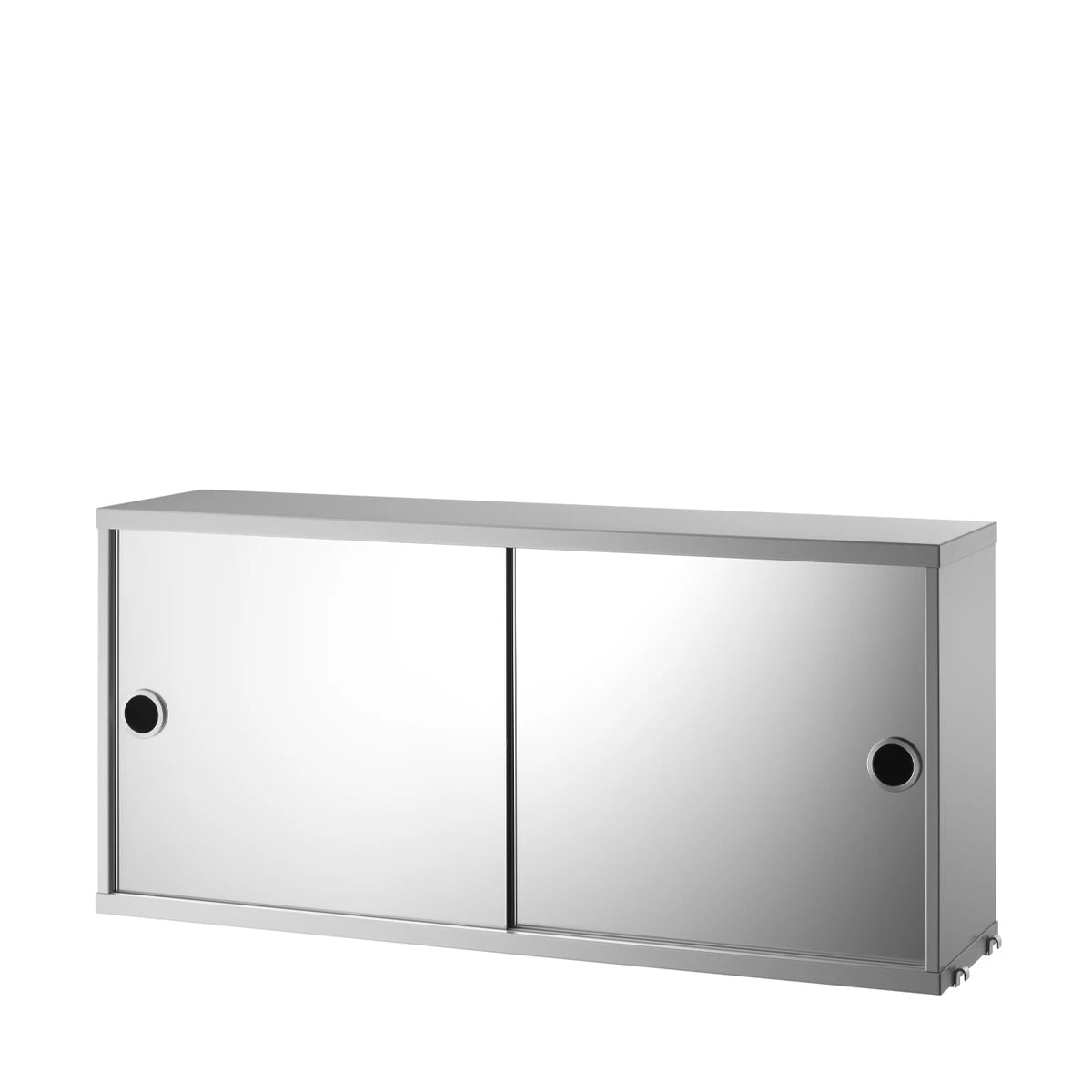 Cabinet with Mirror Doors Grey - view 1