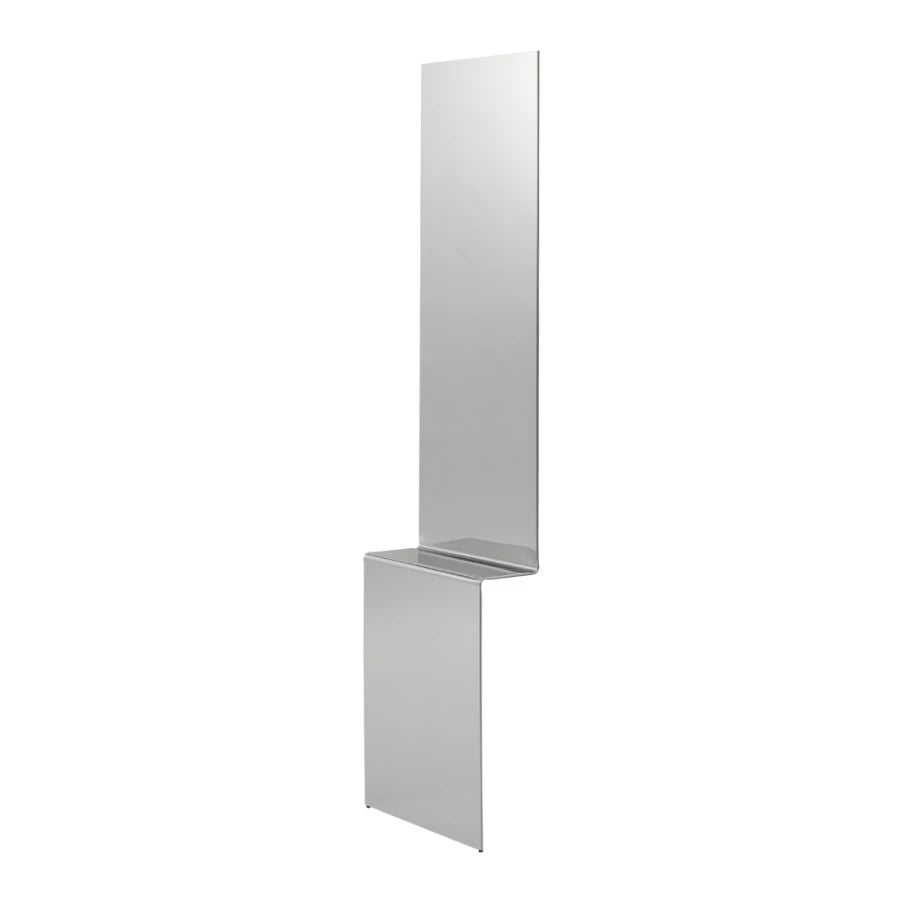 Pleat Mirror Polished Steel - view 1
