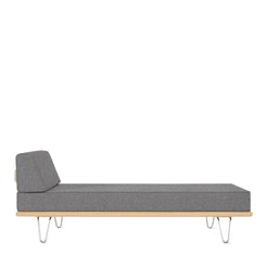 Nelson Daybed with End Bolster White Ash - Feather Grey - view 1
