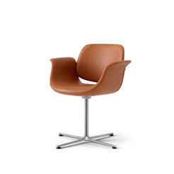 Flamingo Chair Swivel 3381 Stainless Steel/Trace Cognac - view 1