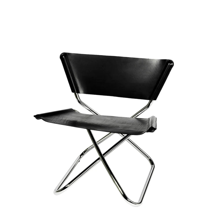 Z Down Black Leather Bench Chair - view 1
