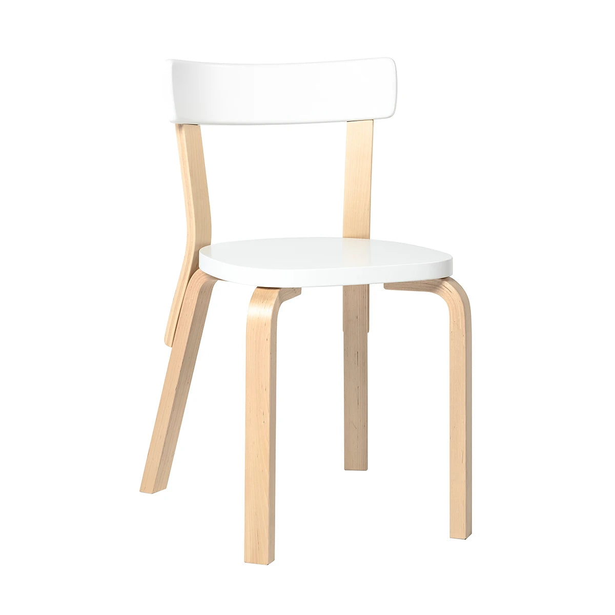 Chair 69 2 Heights White Lacquered-Birch - view 1