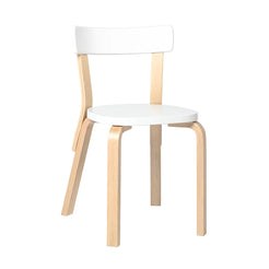 Chair 69 2 Heights White Lacquered-Birch - view 1