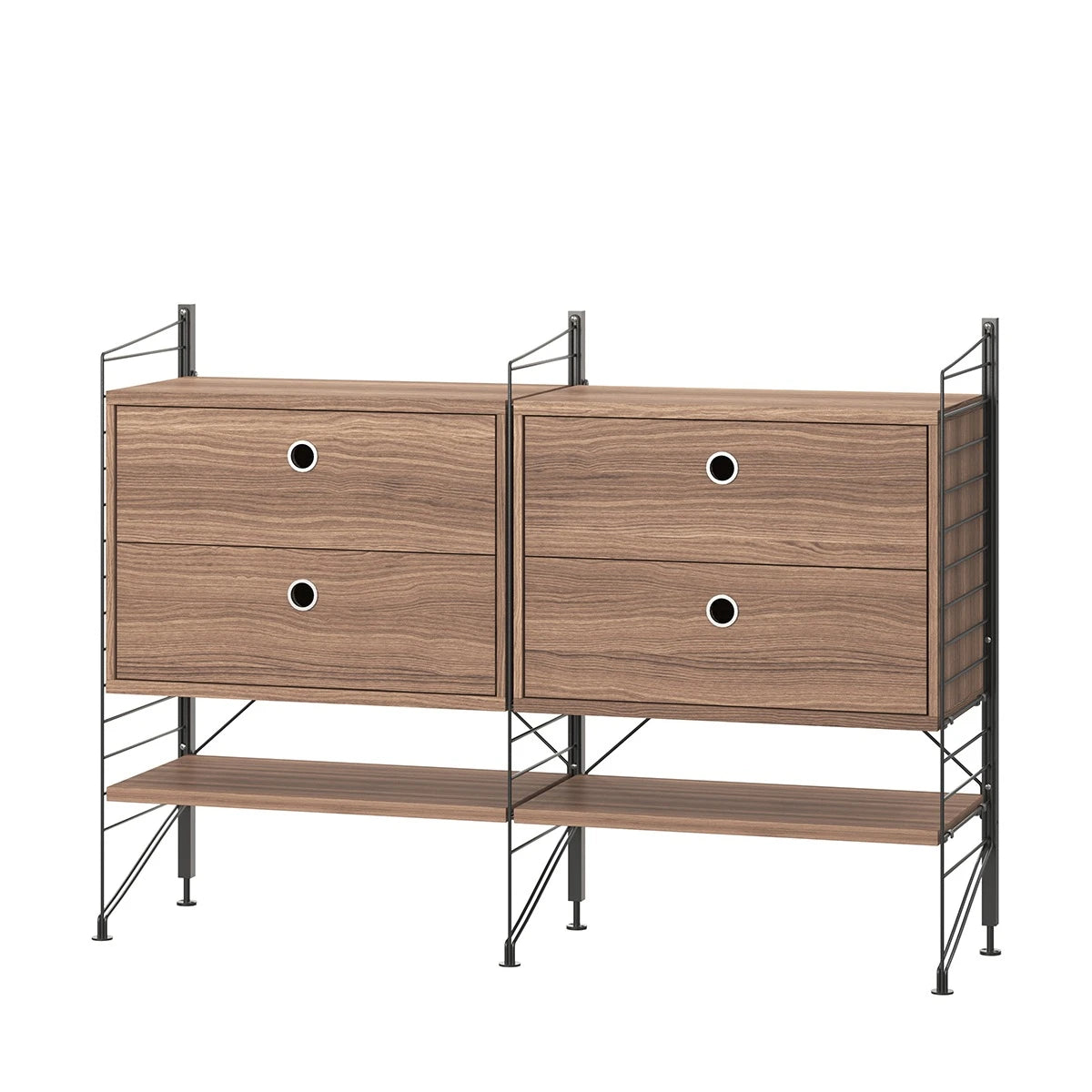 Free Standing SET D Walnut-Black - view 1