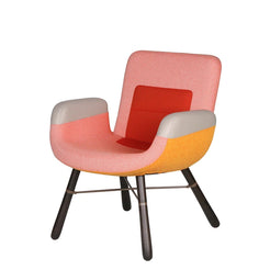 East River Chair Red Mix Dark Oak Lounge Chair - view 1