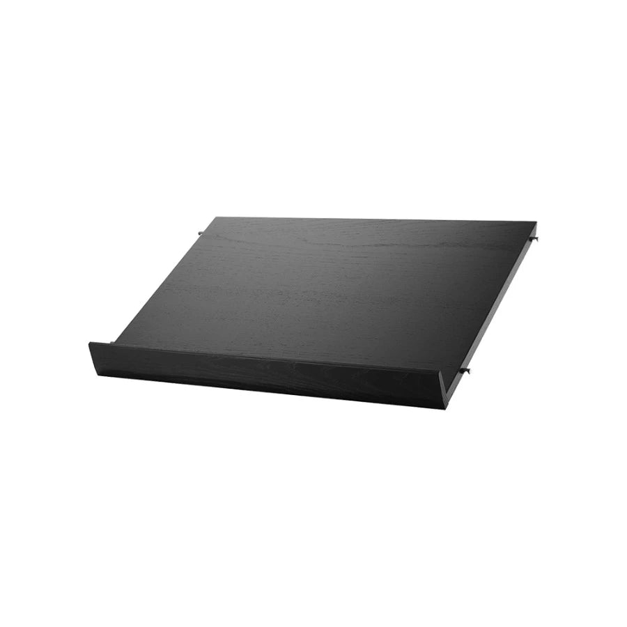 STRING SYSTEM Magazine Shelf Wood Black Stained Ash - view 1