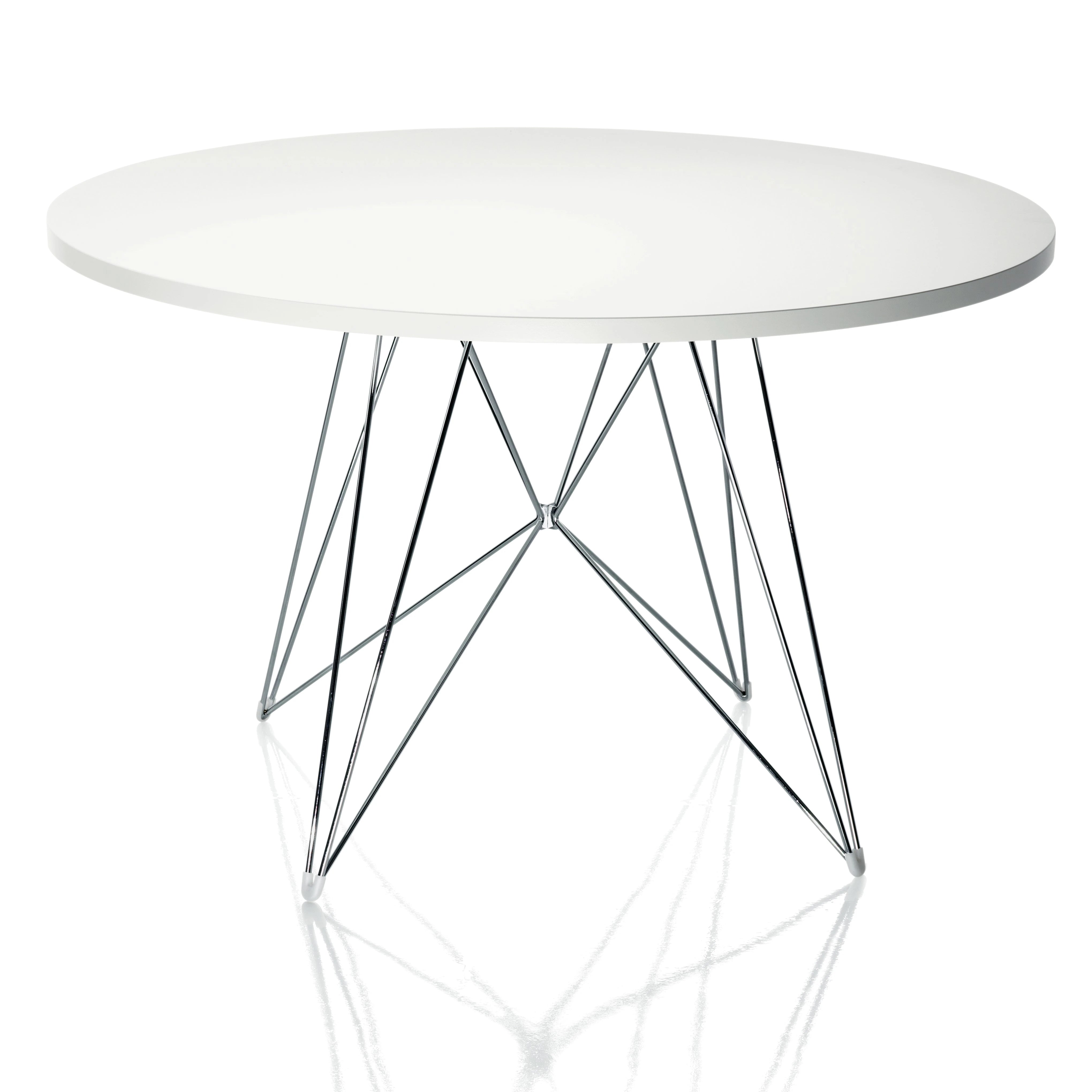 XZ3 Round Table 120 - White / Chrome - view 1
