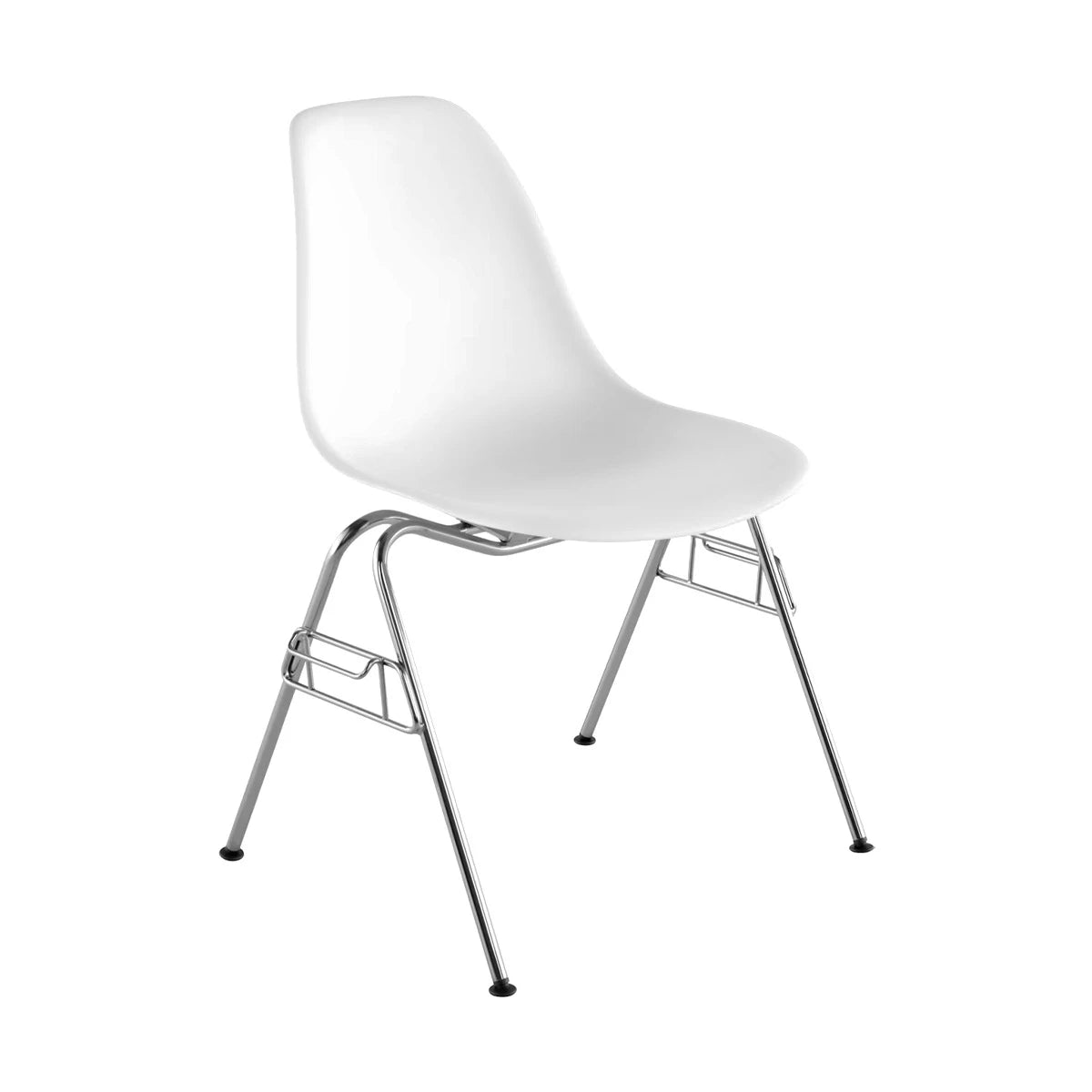 Eames Molded Plastic Side Chair Chrome Stacking Base (DSS) - view 1