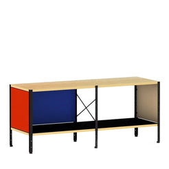 Eames Storage Unit 1 x 2 Multi-Black Frame - view 1
