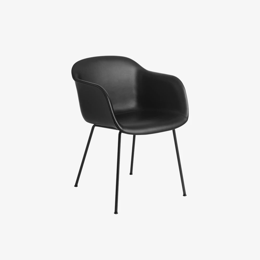 Fiber Armchair Tube Base Dusty Refine Black - view 1