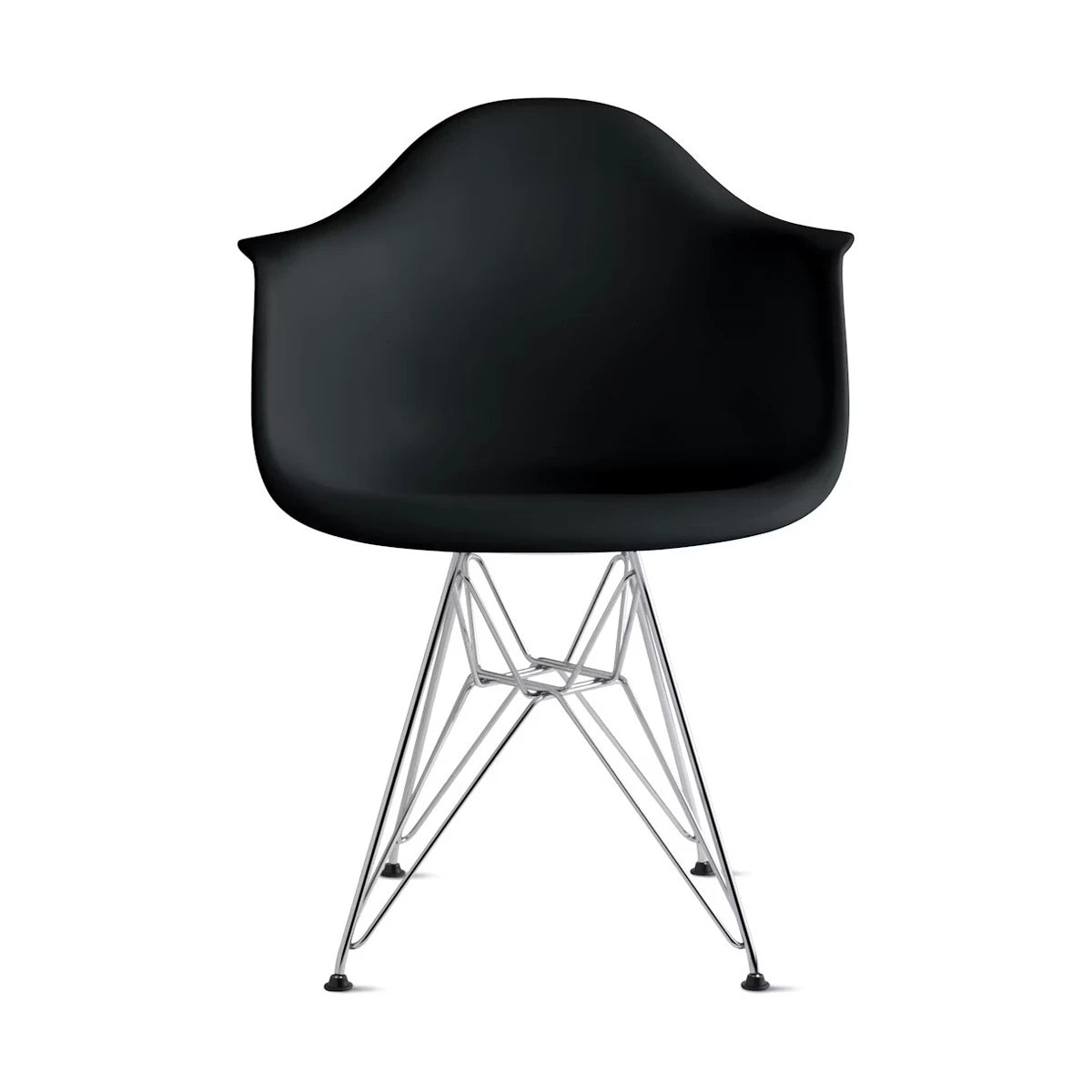 Eames Molded Plastic Armchair Black-Wire Chrome Base (DAR) - view 1