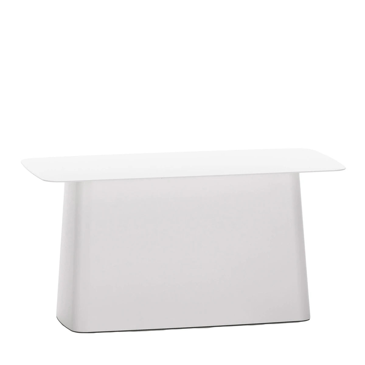 Metal Side Table Large White - view 1