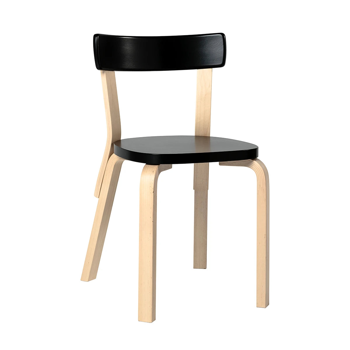 Chair 69 2Heights Black Lacquered-Birch - view 1
