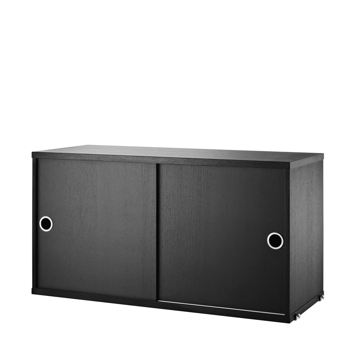 Cabinet with Sliding Doors Black Stained Ash - view 1
