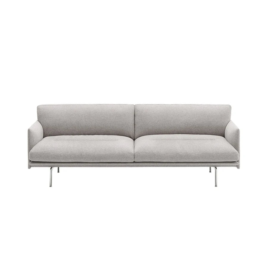 Outline Soft Sofa 3-Seater Aluminum/Clay12 - view 1