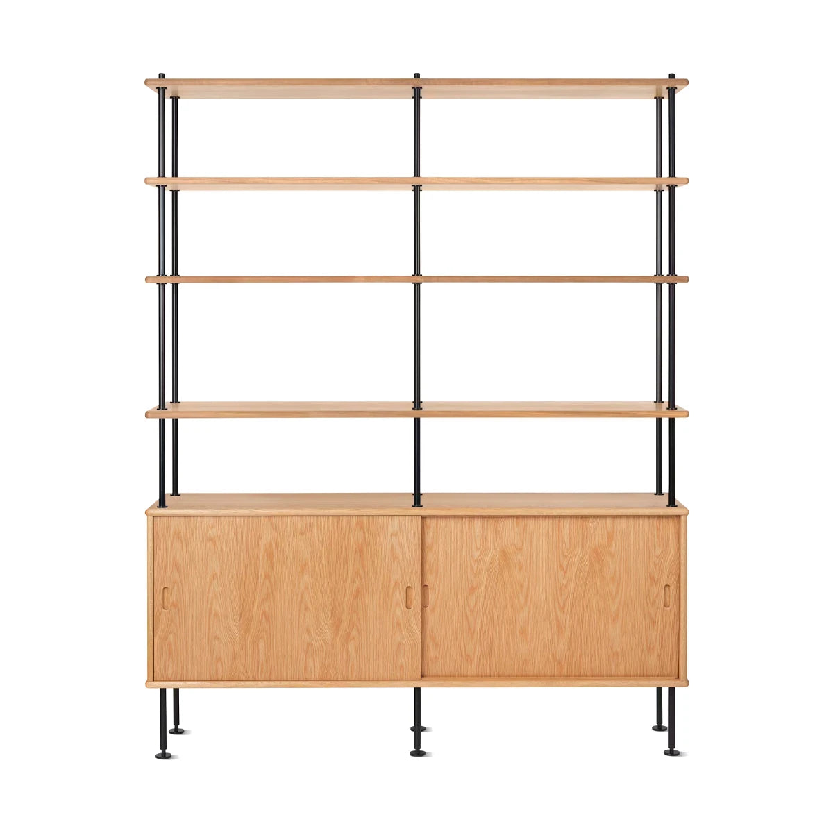 BM0253 Shelves and Cabinets Oak Oil Black Steel - view 1