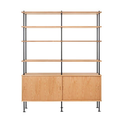 BM0253 Shelves and Cabinets Oak Oil Black Steel - view 1