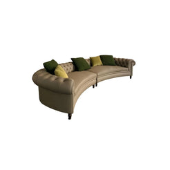 Chester Line Sofa - Leather SC 46 Biscuit/Walnut Feet - view 1